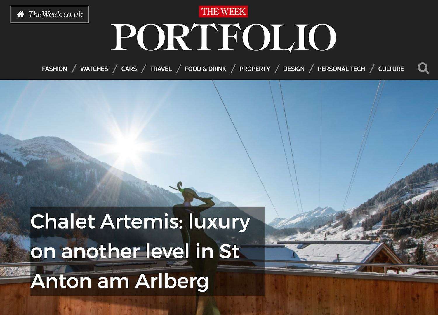 Luxury Chalet Artemis St Anton Austria - The Week Portfolio article